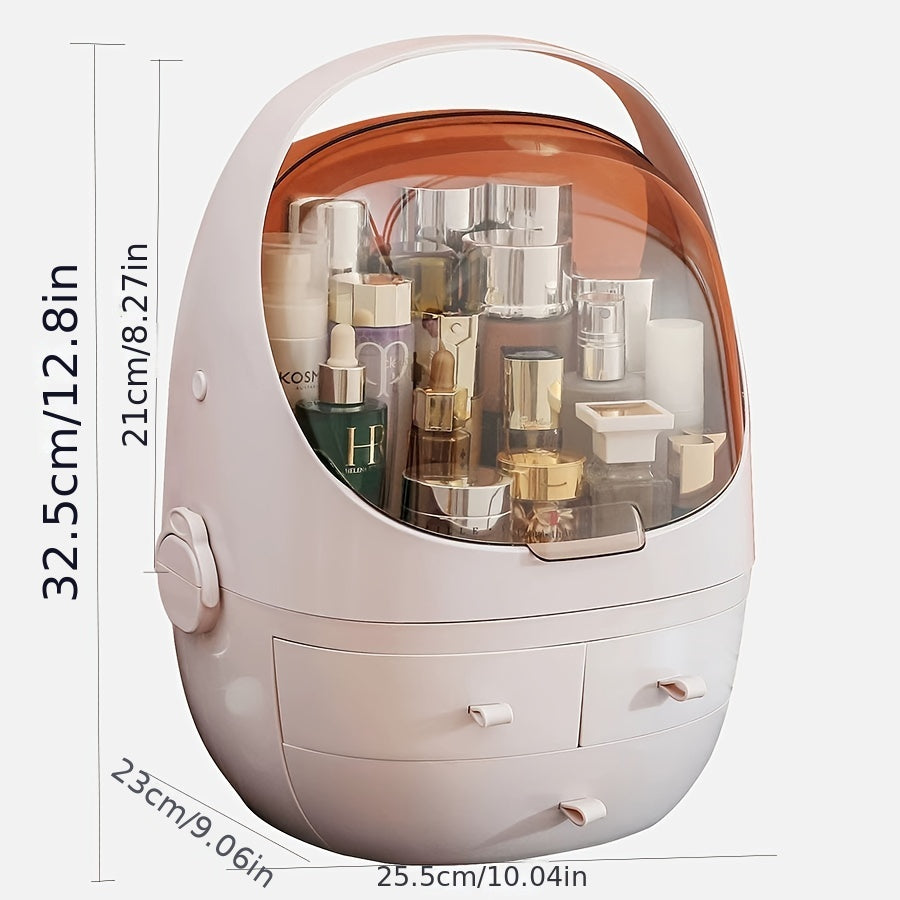 Portable Makeup Organizer Box with Drawers Waterproof and Dustproof