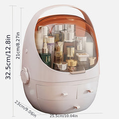 Portable Makeup Organizer Box with Drawers Waterproof and Dustproof