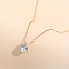 Water Drop Rhinestone Pendant Necklace