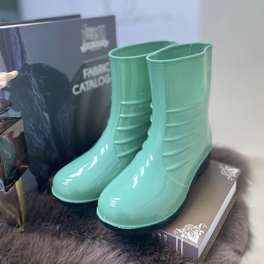Women's Waterproof High Top Rain Boots Non slip Outdoor Work Rain Boots