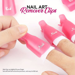 Gel Nail Polish Remover Kit with Clips & Tools