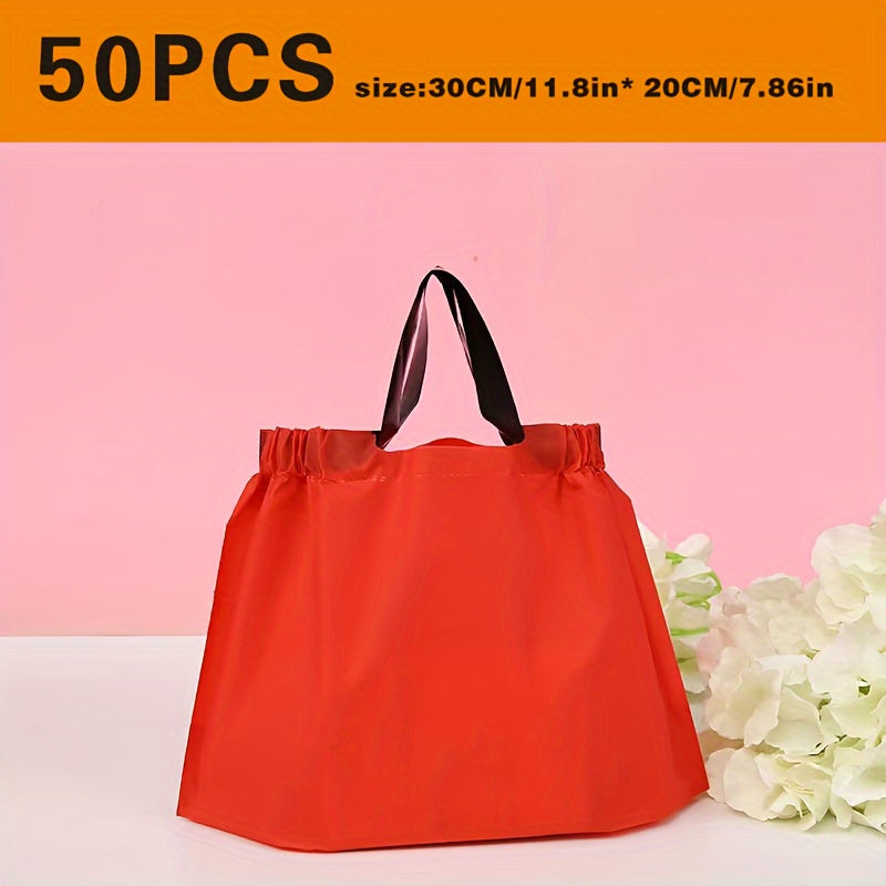 Red Christmas Gift Bag Catering Bread Shop Party Hand Packaging Bag