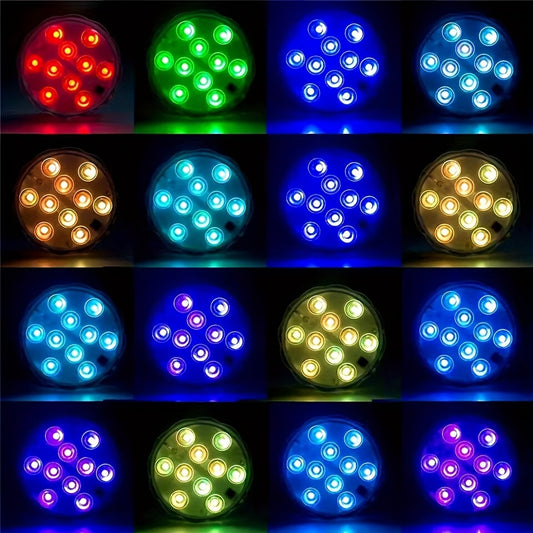 4pcs IP68 Waterproof Diving Light Christmas Decoration LED Pool Light