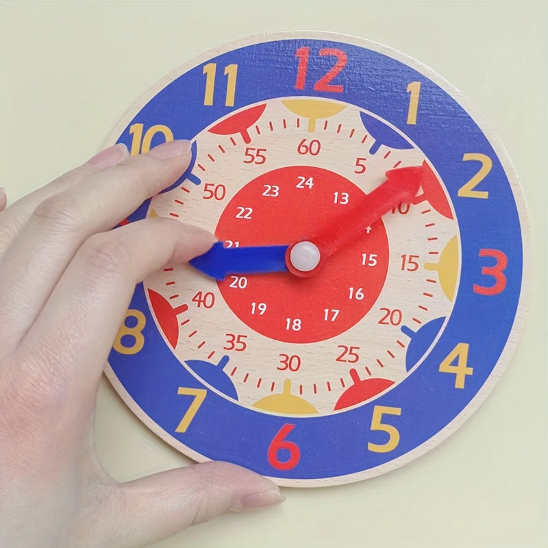 Wooden Educational Clock for Kids Learning Time