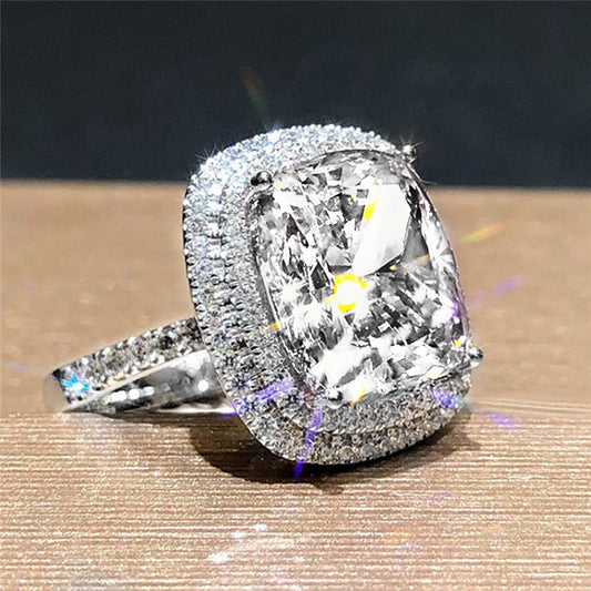 Pink Zirconia Wedding Bridal Party Women Rings Gift