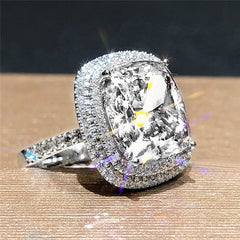 Pink Zirconia Wedding Bridal Party Women Rings Gift