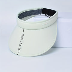 Solid Visor Hat Casual Ponytail Sun Hat UV Protection Foldable