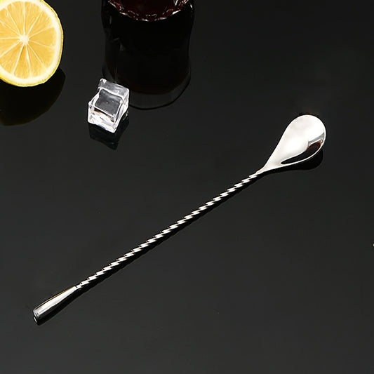 Stainless Steel Mixing Spoon Spiral Bar Cocktail Spoon