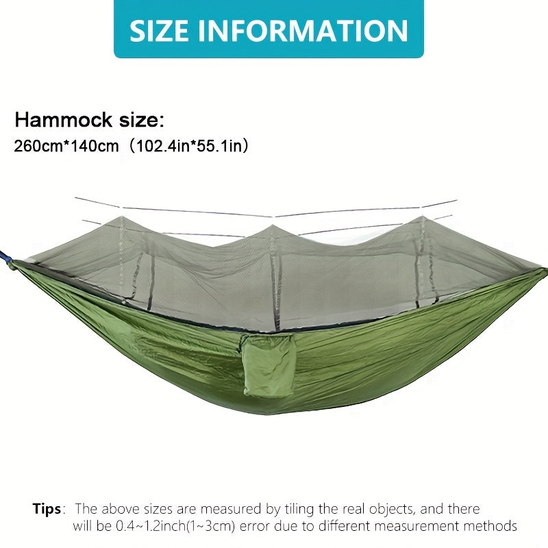 Durable Hammock with Mosquito Net for Camping 102in x 55in