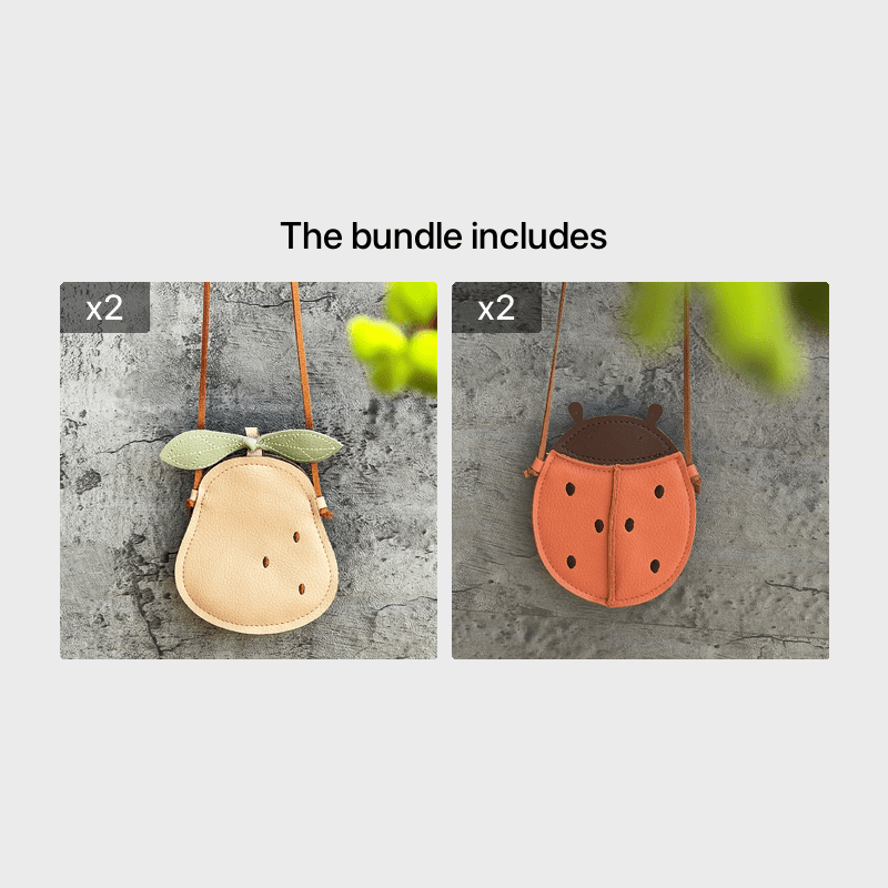 Kids Cartoon Pumpkin Pear Ladybug Mini Bag