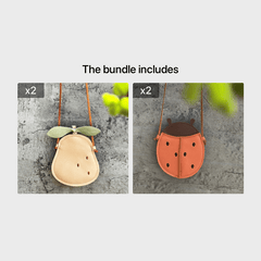 Kids Cartoon Pumpkin Pear Ladybug Mini Bag