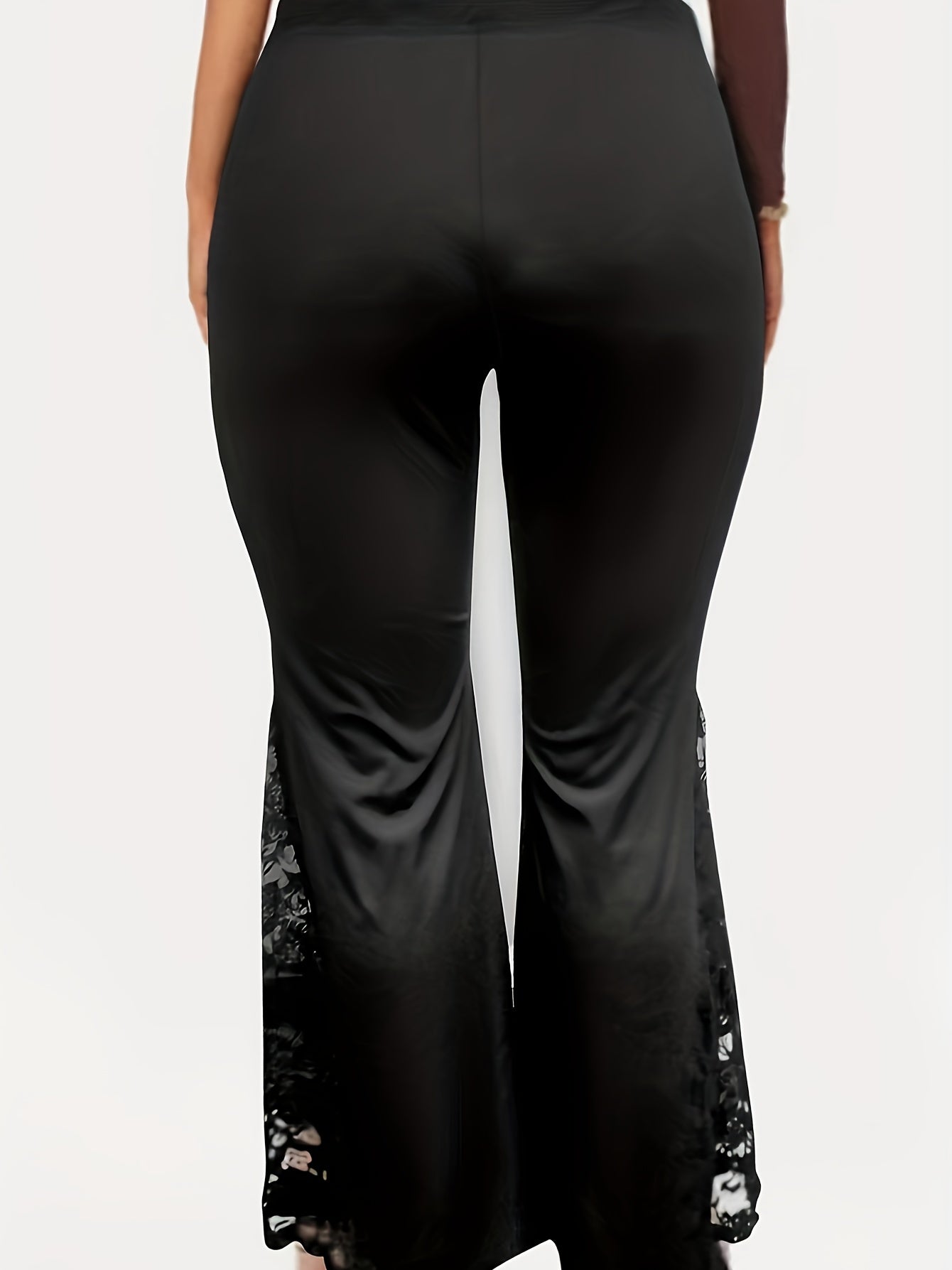  Floral Jacquard Lace Stretch Pants