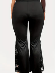 Floral Jacquard Lace Stretch Pants