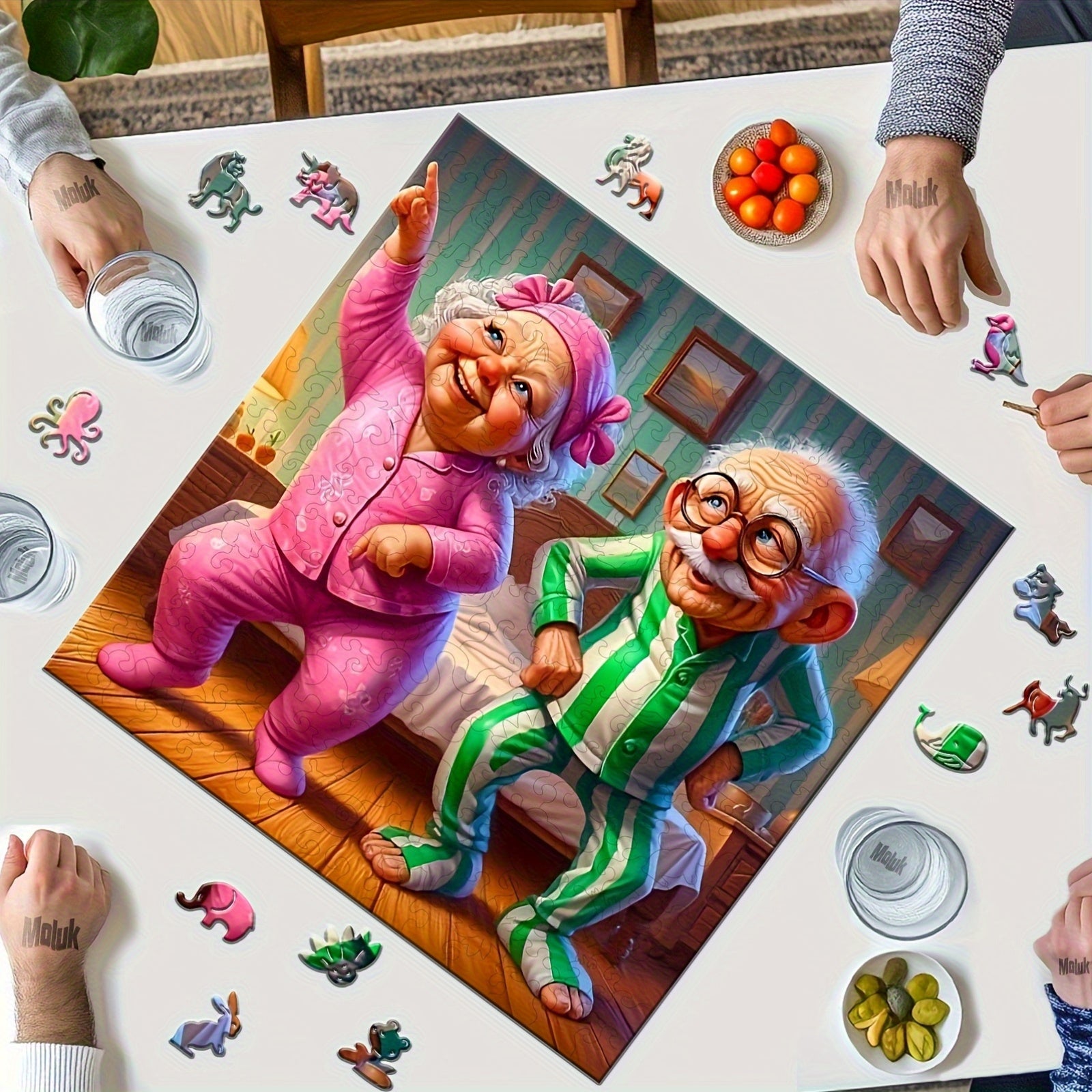 Charming Dancing Couple Wooden Jigsaw Puzzle