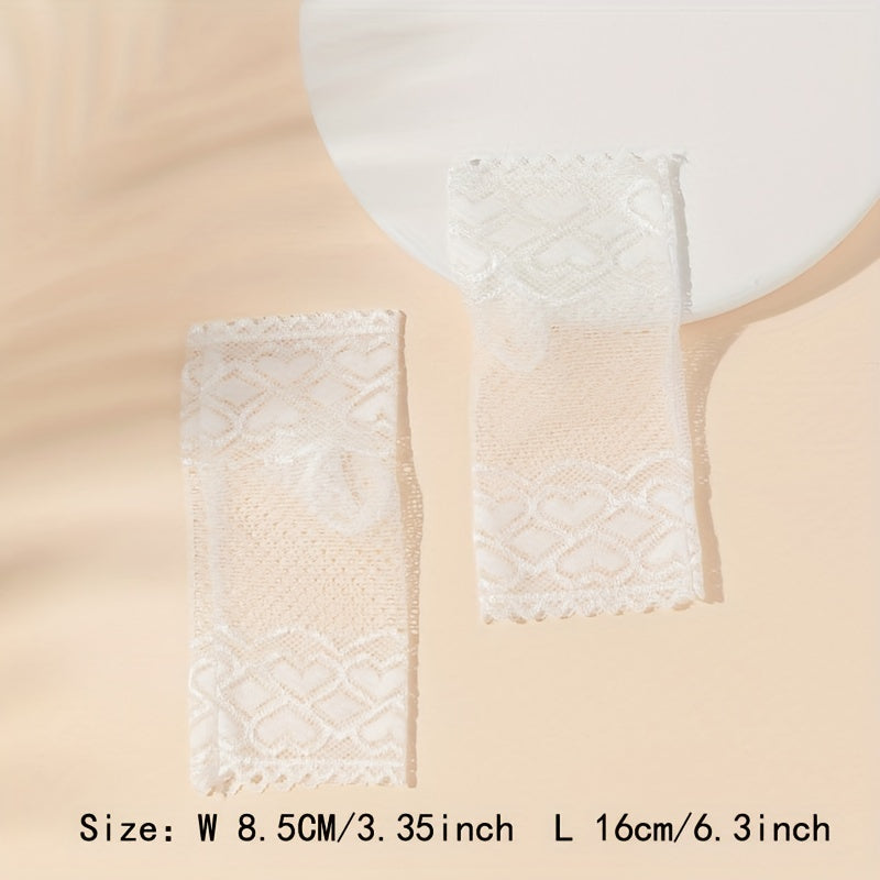 Lace Floral Short Fingerless Gloves for Women