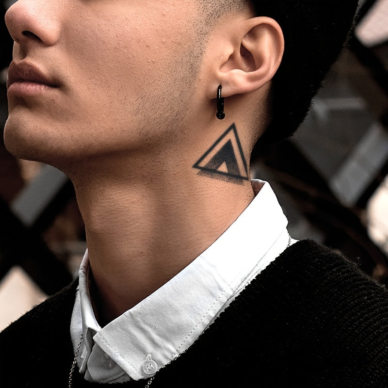Virtual Real Triangle Tattoo Stickers Herbal Semi permanent Waterproof Stickers