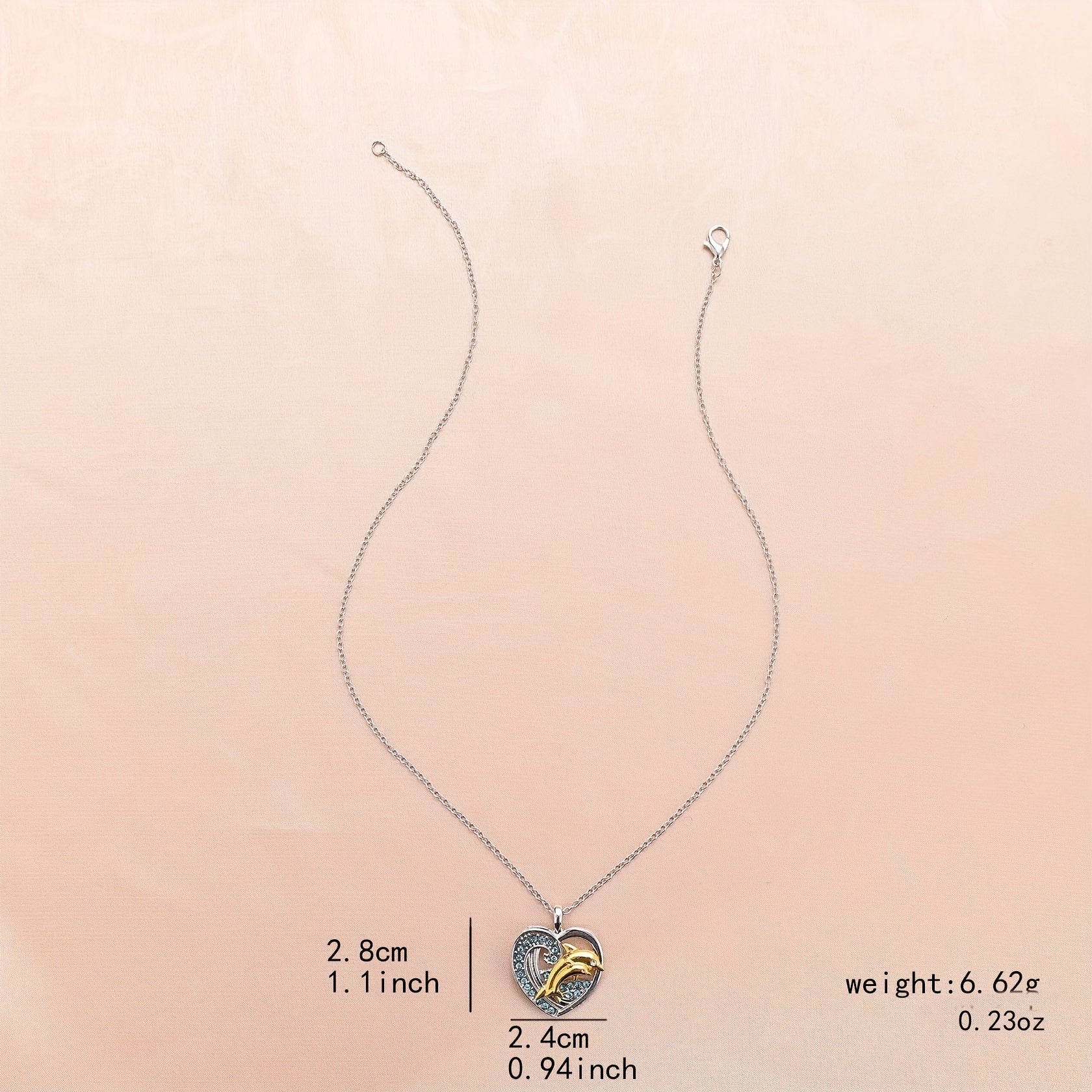 Love Pendant Necklace Dolphin Necklace Men's Anniversary Gift