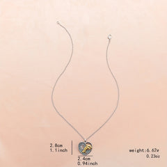 Love Pendant Necklace Dolphin Necklace Men's Anniversary Gift