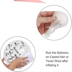 52pcs 12 Silver Confetti Balloons for Weddings Birthdays Baby Showers