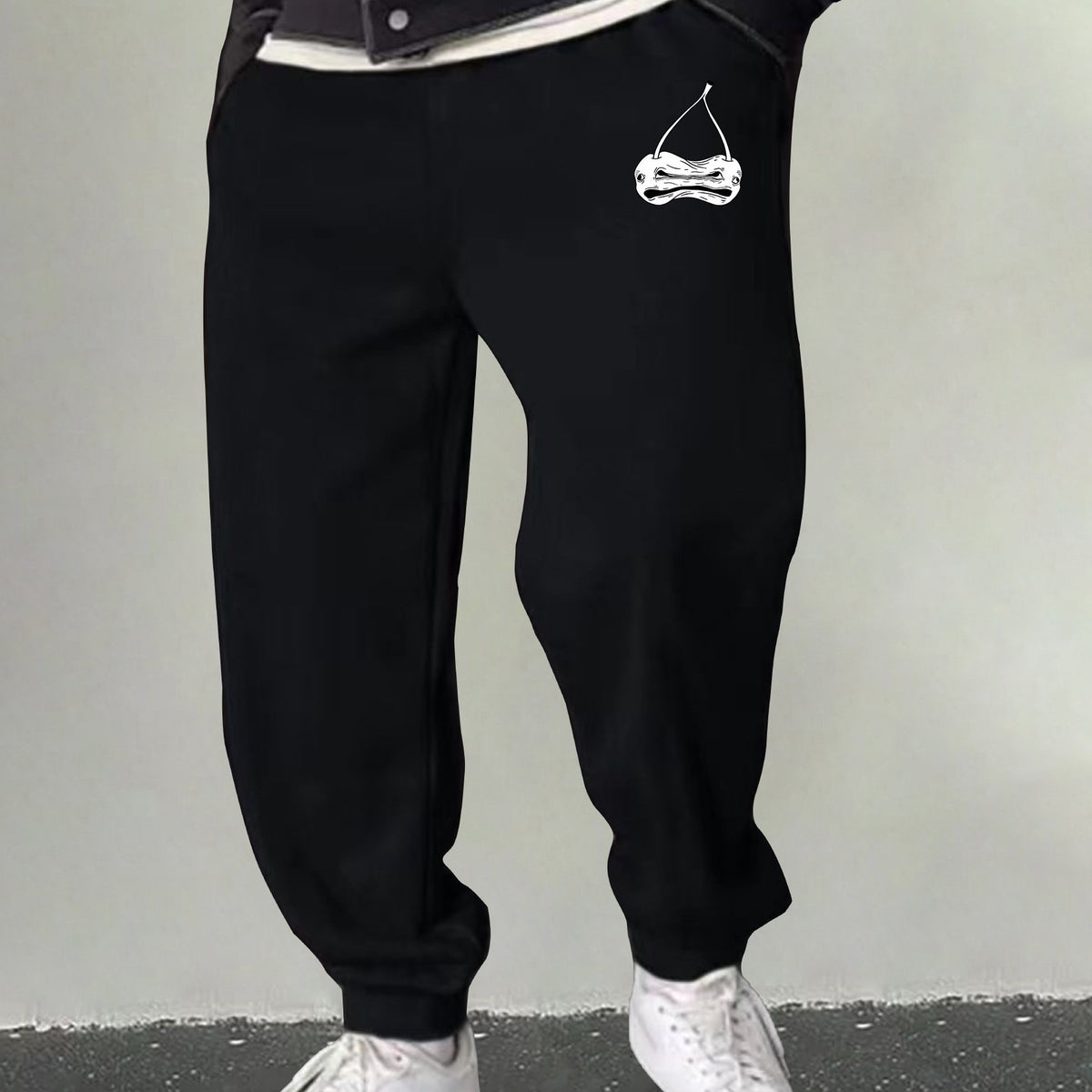 Men's Creepy Cherry Graphic Sweatpants Casual Joggers