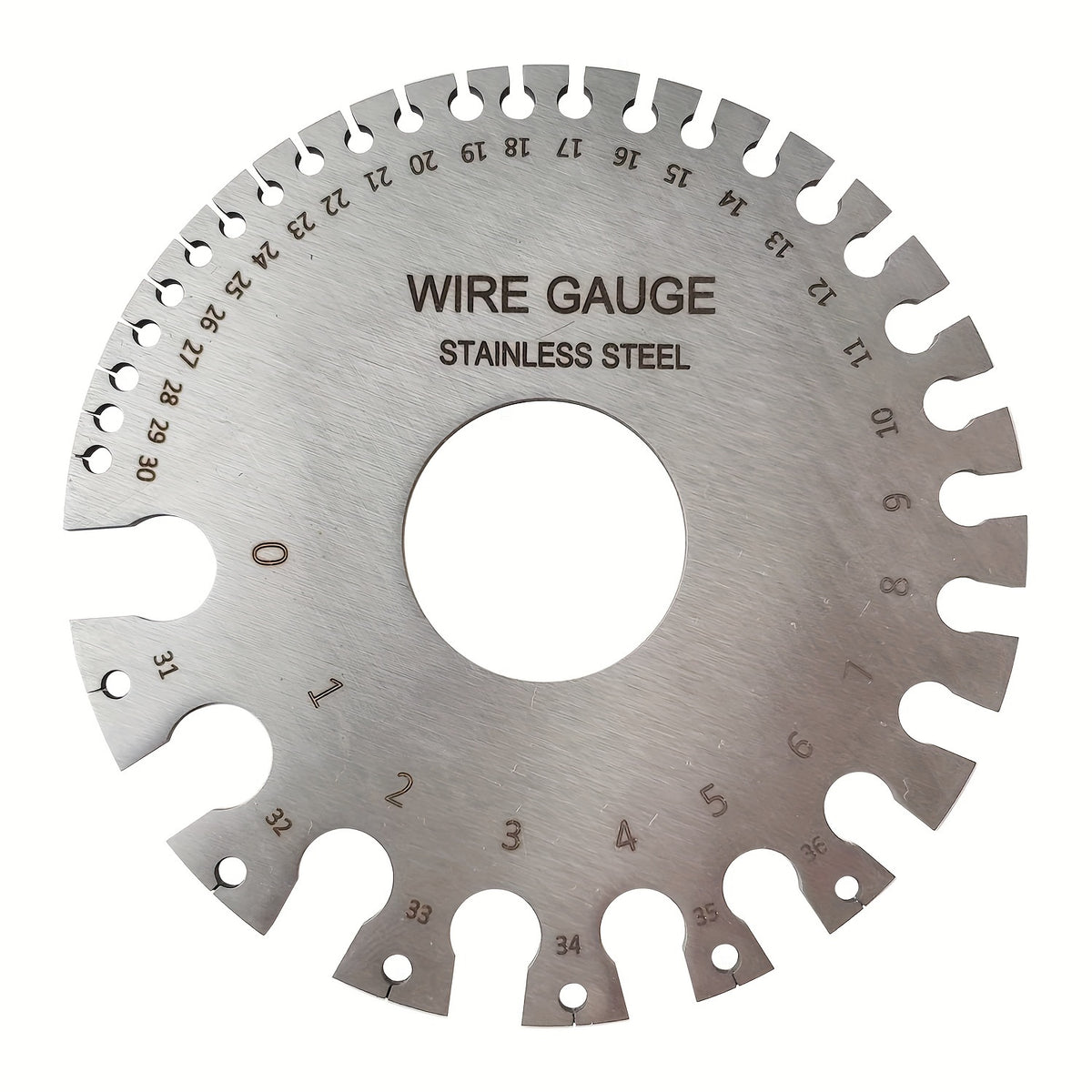 Stainless Steel Welding Gauge Dual Sided Round Wire Sheet Measurement Tool