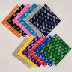 12pcs Small Dots Pre Cut Fabric Patchwork Crafting Sewing