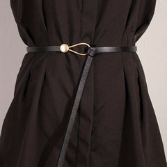 Thin Casual Waistband Decorative Dress Girdle PU Leather Jeans Pants Belt