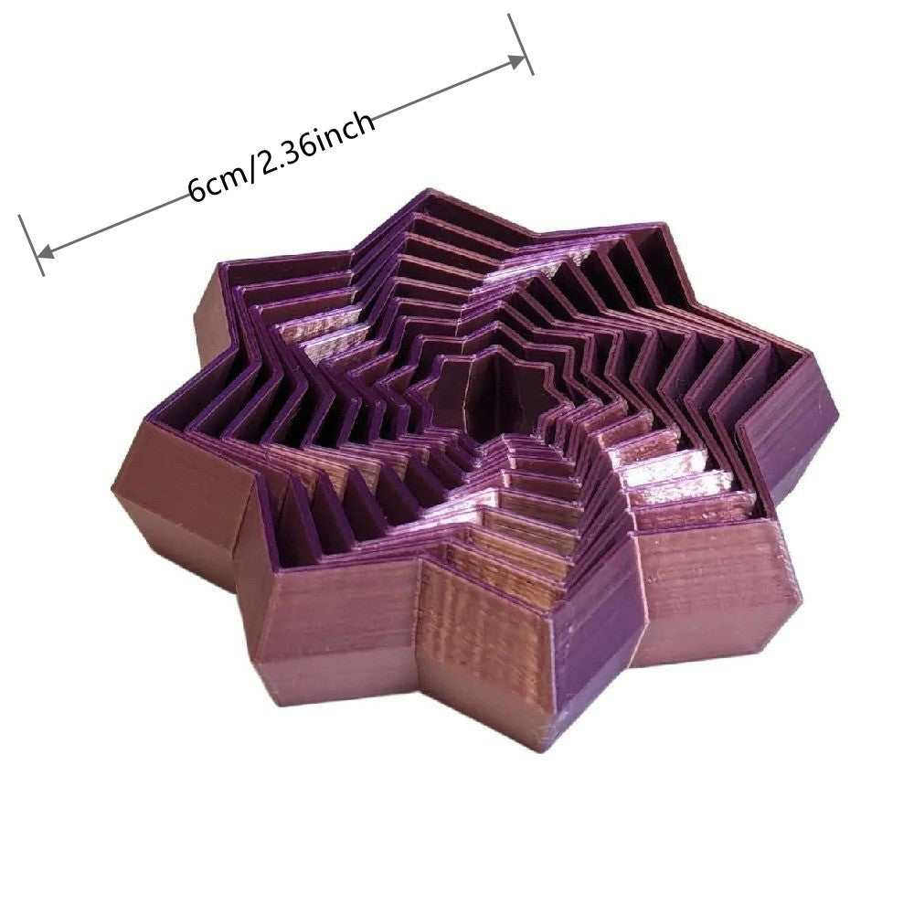 3D Printed Stress Reduction Gadget - Purple ABS Plastic - Ages 14+