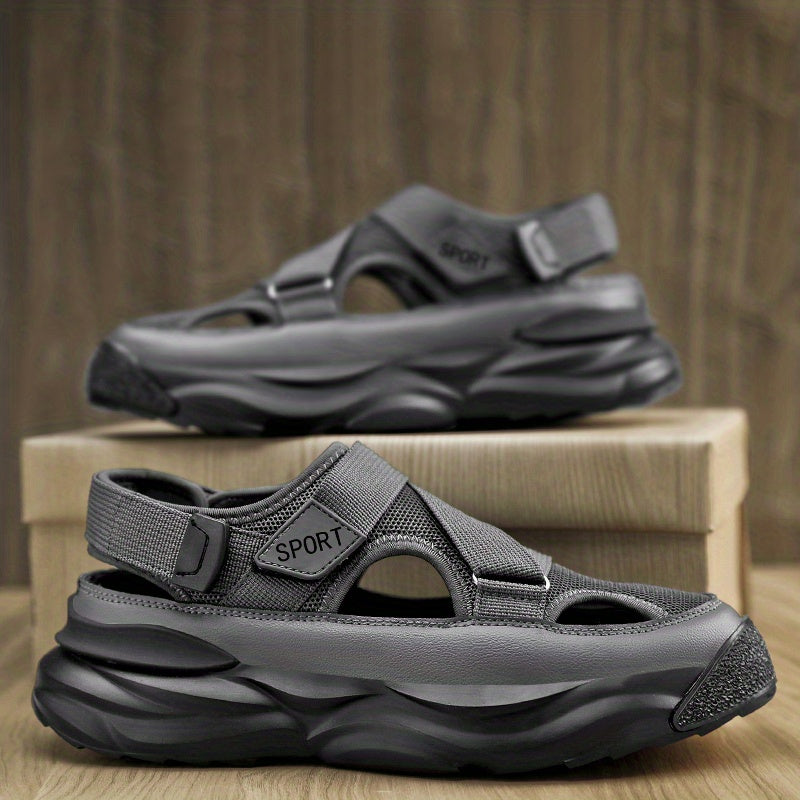 Men's Mesh Slip On Platform Sandals