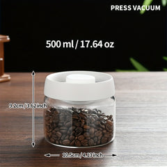 Glass Press Vacuum Seal Kitchen Storage Jar Airtight Containers