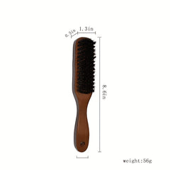 Wood Handle Cleaning Brush Hairdressing Beard Brush Barber Hair Styling Comb