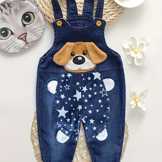 Baby Summer Jean Overalls Toddler Denim 3D Animal Graphic Bib Pants
