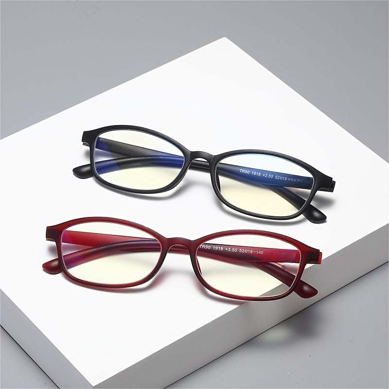 Square Frame Eyeglasses Light Blocking Lightweight Portable Glasses