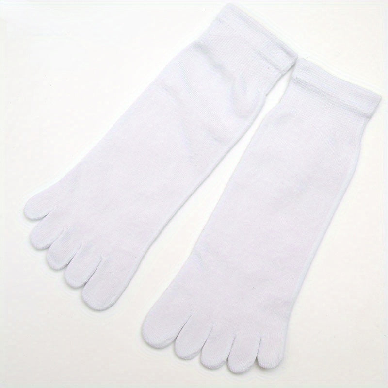 Breathable Moisture Wicking Five Finger Socks Comfortable Solid Short Socks