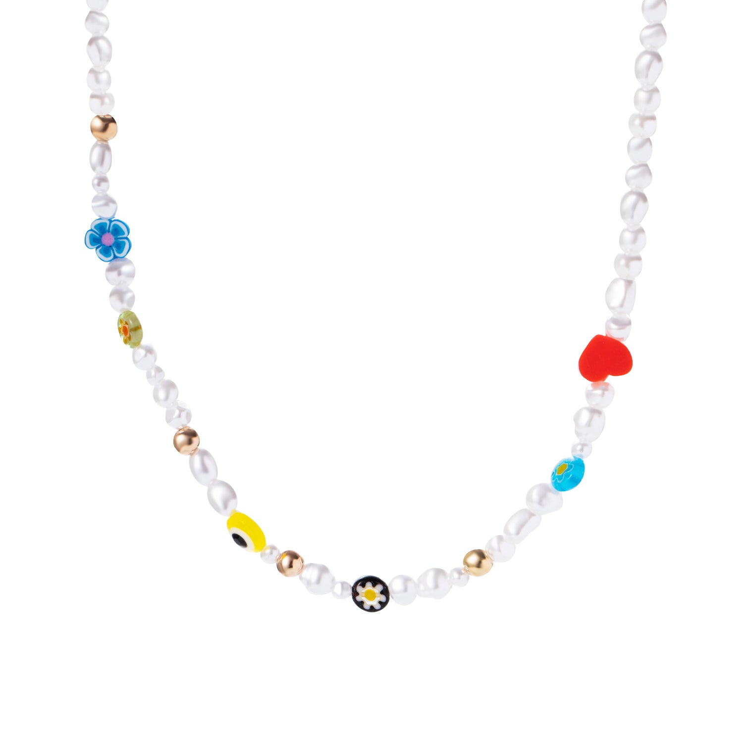 Colorful Beaded Necklace Boho Style Jewelry Decor 1 Pc