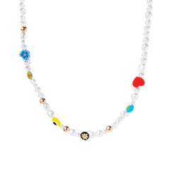 Colorful Beaded Necklace Boho Style Jewelry Decor 1 Pc