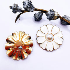 2pcs Faux Pearl Flower Shoe Charms DIY Accessories