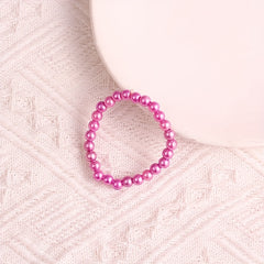 Colorful Simulated Pearl Beaded Bracelet String with Niche Jewelry Gift