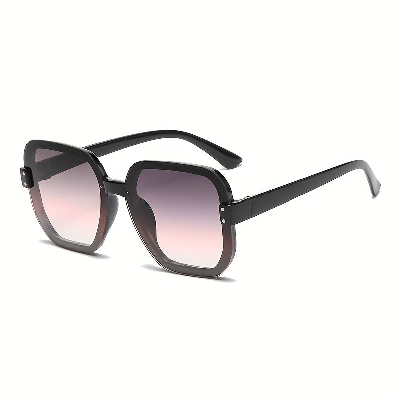 Large Square Sunglasses Rivet Summer UV400 Sun Shades Glasses