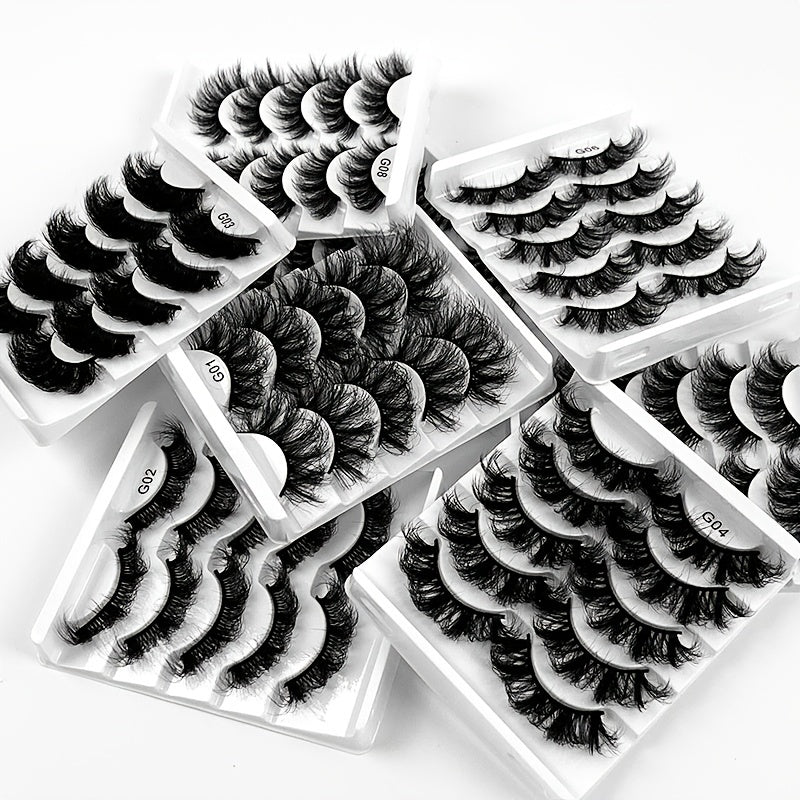 8D Cat Eye Faux Mink Lashes 5 Pairs Pack