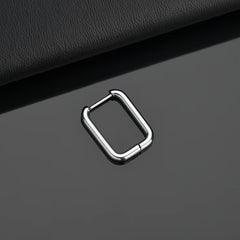 Rectangle Hoop Earrings 14K Plated Stainless Steel Women Earrings