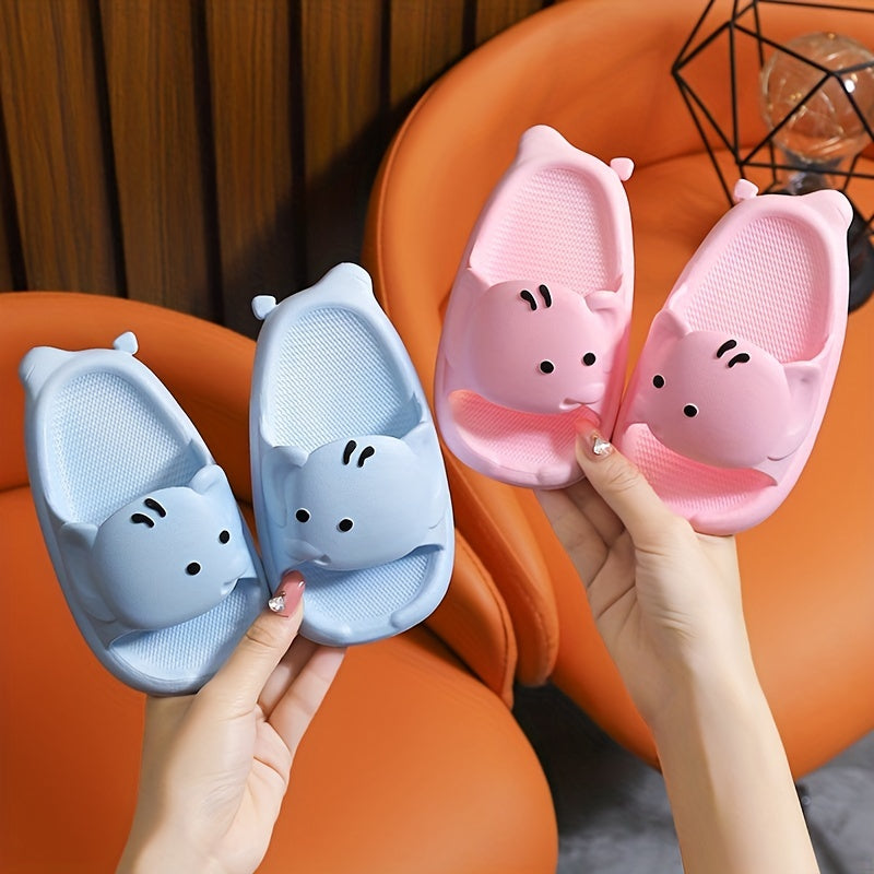 Girls Elephant Slides Non Slip Slippers for Indoor Outdoor Use