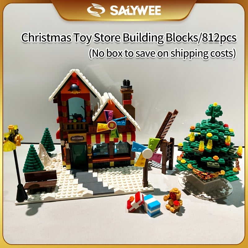 SALYWEE Christmas Post Office Building Blocks Model Toy