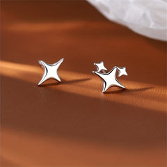 Star Shape Stud Earrings Copper Ear Jewelry For Women