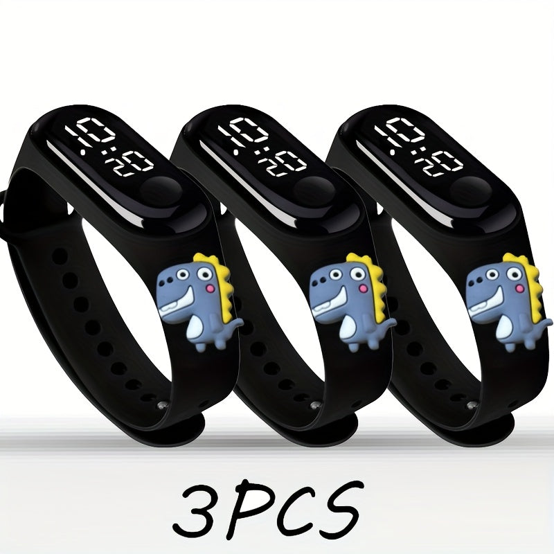 Dinosaur Pattern Electronic Watches Set