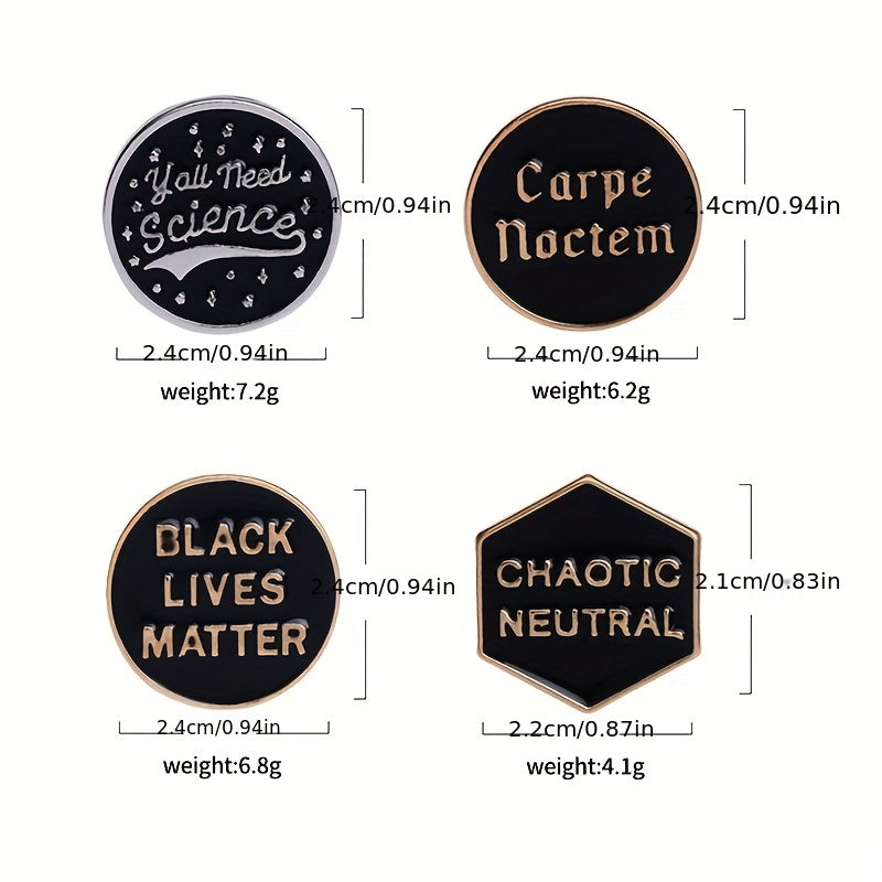 Cartoon Letter Alloy Pin Creative Unisex Pin Clothes Bag Accessories