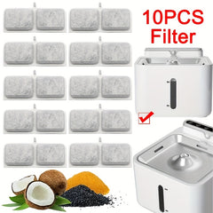 10 Pcs Cat Water Dispenser Replacement Carbon Filters