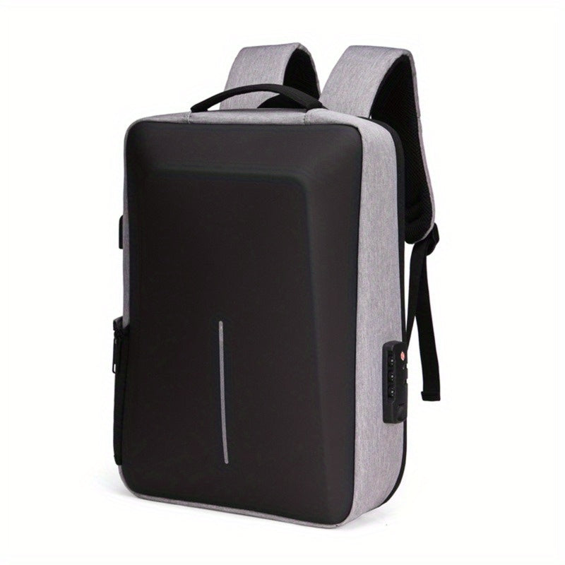 Men's Business Laptop Backpack USB Charging Port Anti-theft Travel Bag
