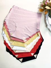 7pcs Scallop Trim Briefs Stretchy Intimates Panties
