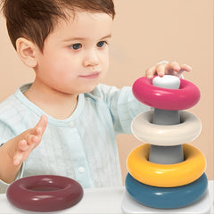 5Pcs Colourful Rings Baby Stacking Circle Stacking Toys
